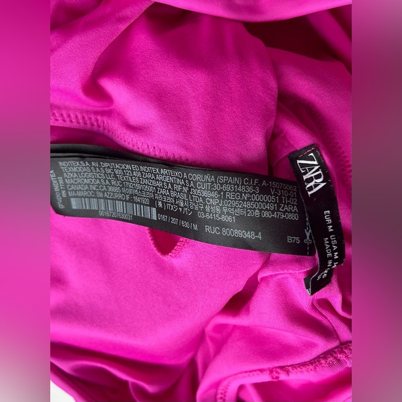 Zara Ruffle Swimsuit in Fuchsia - Picture 6 of 7